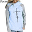 Autumn Winter Patchwork Hoodies Sweatshirts Women Faith Cross Embroidered Long Sleeve Sweatshirts Female Warm Pullover Tops - Find Epic Store