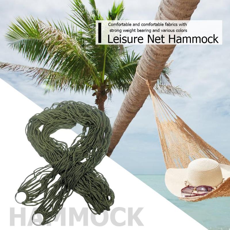 Nylon Hammock Garden Yard Hanging Mesh Net Sleeping Bed for Outdoors Siesta Rest Single Person Furniture Supplies - Find Epic Store