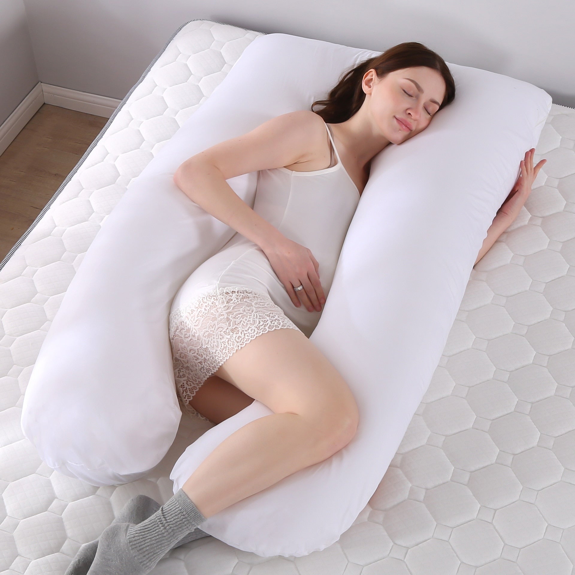 Sleeping Support Pillow For Pregnant Women - White Find Epic Store