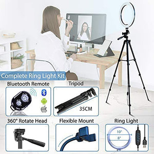 26cm Led Selfie Ring Light Bluetooth Remote Lamp Photography Tripod Holder - Find Epic Store