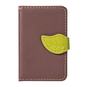 Credit Card Holder PU Leather Wallet Portable Stick On Purse Back Adhesive - Brown Find Epic Store