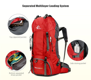 60L Outdoor Backpack Camping Bag with Rain Cover - Find Epic Store