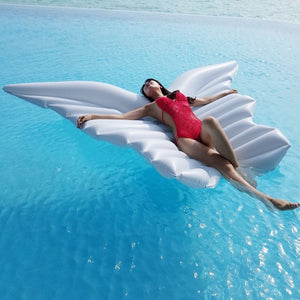 Giant Angel Wings Inflatable Pool Floating Air Mattress Lazy Water Party Toy Riding Butterfly Swimming Ring Piscina 110*180cm - Find Epic Store