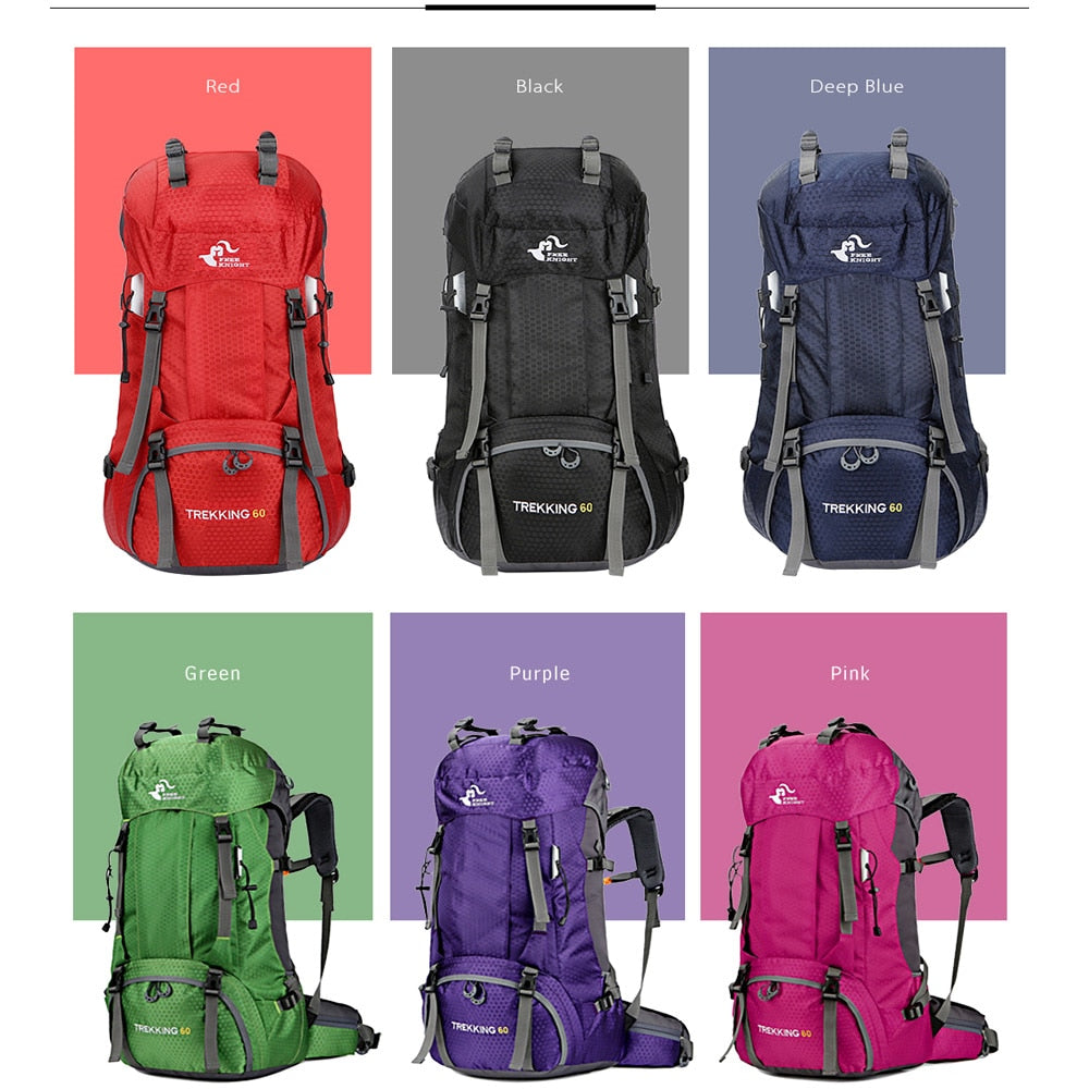 60L Outdoor Backpack Camping Bag with Rain Cover - Find Epic Store