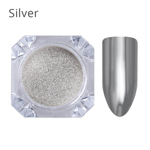 Mirror Nail Art Pigment Powder - Silver Find Epic Store