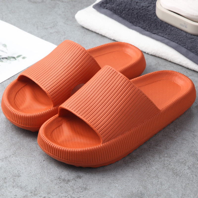 Women Thick Platform Slippers Summer Beach Anti-slip Shoes - orange / 34-35(230mm) Find Epic Store