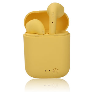 Wireless Earphones Bluetooth 5.0 Headsets - i12mini matte yellow Find Epic Store