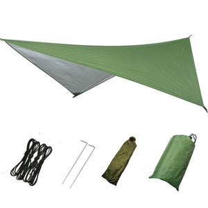 Waterproof Sun Shelter ultralight tarp Anti UV Beach Tent Shade Camping Hammock Rain Fly Camping Sunshade Awning canopy pergola - Army Green Find Epic Store