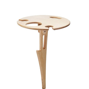 Mini Wooden Picnic Wine Table with Foldable Round Desktop - Find Epic Store