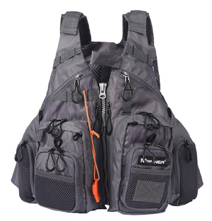 Fishing Vest Pack for Trout Fishing Gear and Equipment Multifunction Breathable Backpack - Grey Find Epic Store
