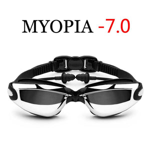 Professional Adult Swim Eyewear Waterproof Optical Diving Glasses - Myopia Black -7.0 Find Epic Store
