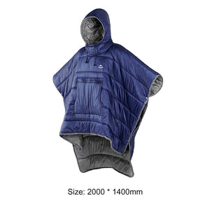 Nature Hike Camping Sleeping Bag Cloak Winter Outdoor Portable Sleeping Bag Men Women Wearable Warm Sleeping Bags - Blue Find Epic Store