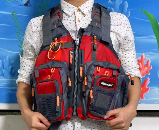 Fishing Vest Pack for Trout Fishing Gear and Equipment Multifunction Breathable Backpack - Red Find Epic Store