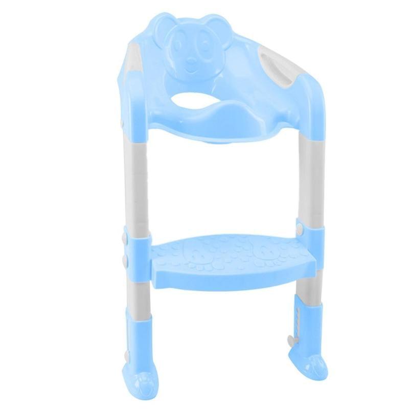 Folding Baby Potty Infant Toilet Training Seat With Adjustable Ladder Portable Urinal Potty Toilet Seat Ring For Kids Universal - Blue Find Epic Store