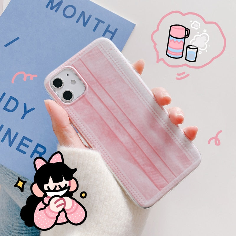 Creative Mask iPhone Case - pink / for iphone X Find Epic Store