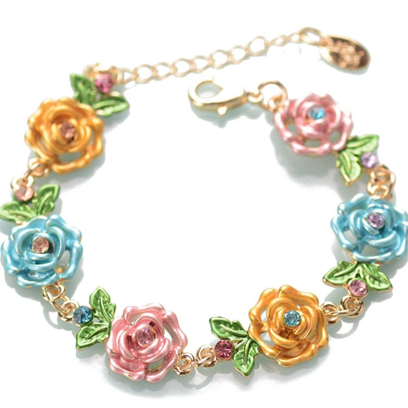 Flowers Wrist Chain Charm Bracelets - Find Epic Store
