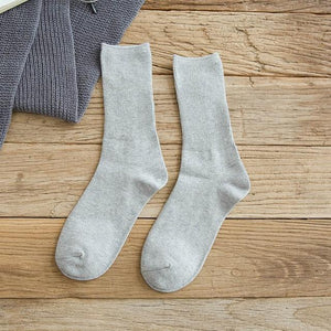 Autumn new women's Harajuku retro colorful high quality fashion cotton color casual socks - Gray / 36-40 Find Epic Store