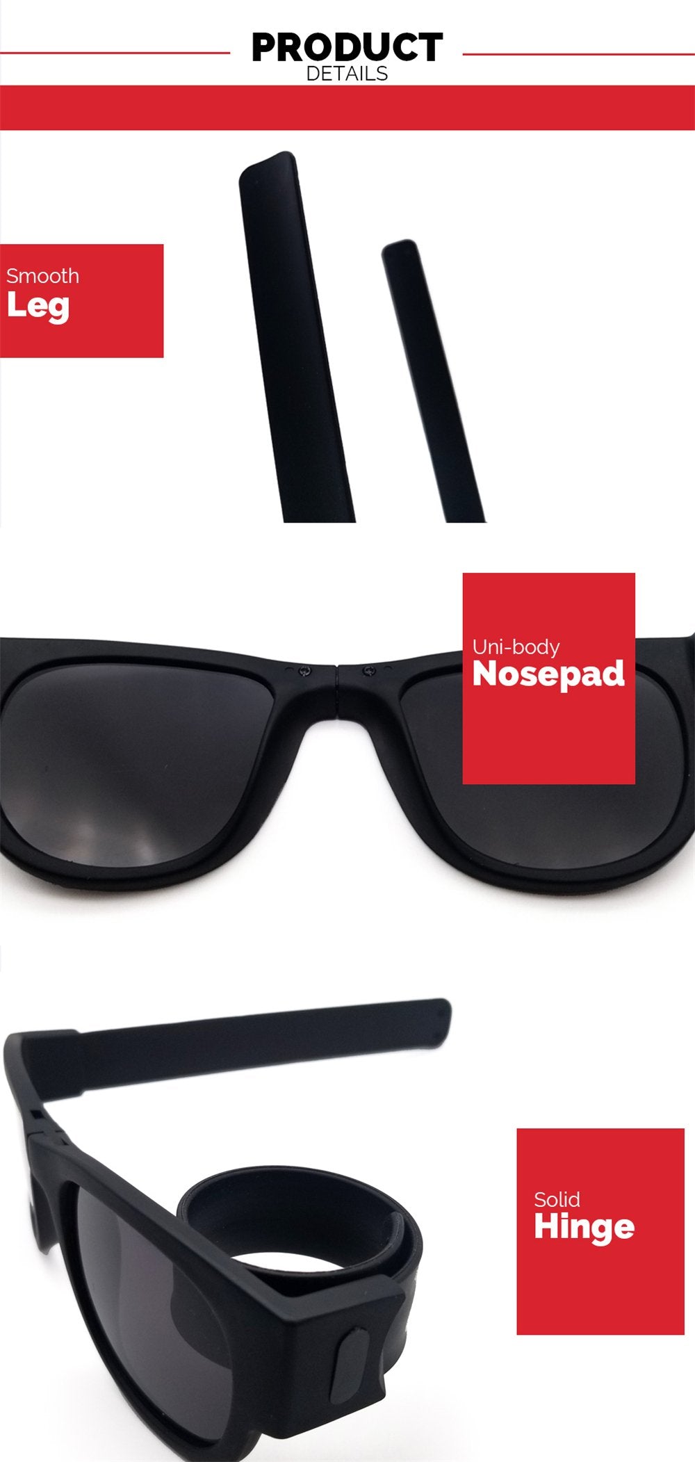 Fancy Slap Wristband Sunglasses Folding Bracelet - Slap Sunglasses Find Epic Store