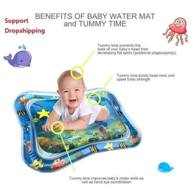 Summer inflatable water mat for babies Safety Cushion Ice Mat Early Education Toys Play - Water Mat United States / A Find Epic Store