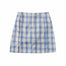 Women Split Details Plaid Mini Skirt with Under Shorts Mini Skirt In Check - blue / M Find Epic Store