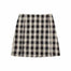 Women Split Details Plaid Mini Skirt with Under Shorts Mini Skirt In Check - Black / M Find Epic Store