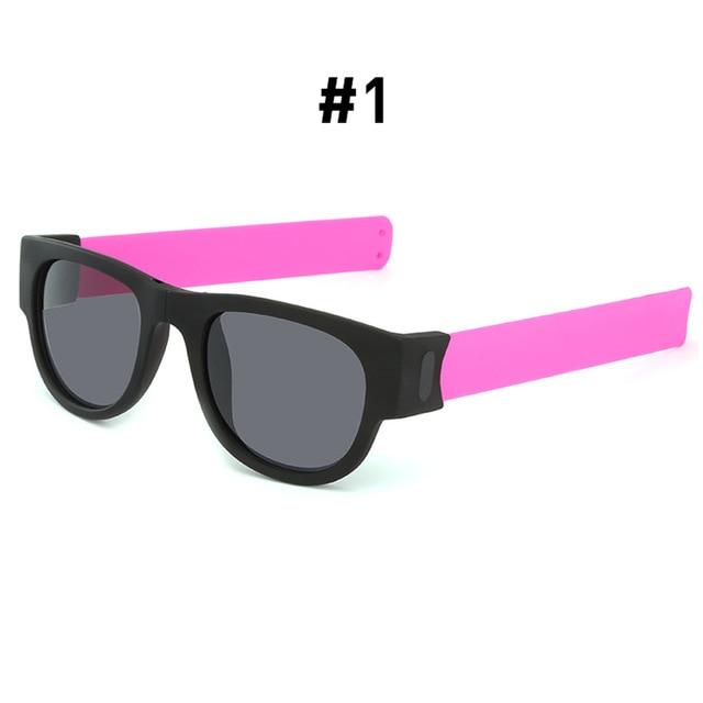 Fancy Slap Wristband Sunglasses Folding Bracelet - Slap Sunglasses 1 Pink UV400 / WITH BOX Find Epic Store