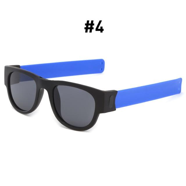 Fancy Slap Wristband Sunglasses Folding Bracelet - Slap Sunglasses 4 Blue UV400 / WITH BOX Find Epic Store