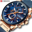 New CURREN Men Watches Fashion - rose blue Find Epic Store