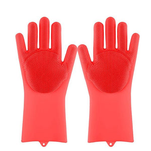 Magic Silicone Multi Purpose Washing 1Pair Gloves - Gloves Red / China Find Epic Store