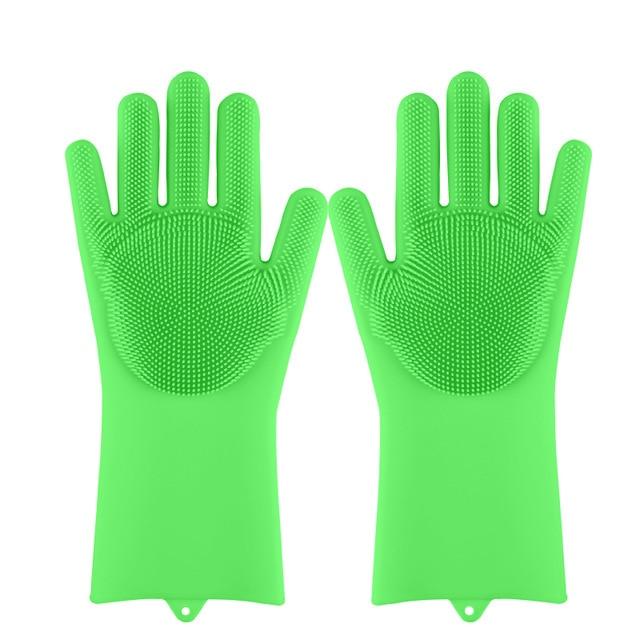 Magic Silicone Multi Purpose Washing 1Pair Gloves - Gloves Greent / United States Find Epic Store