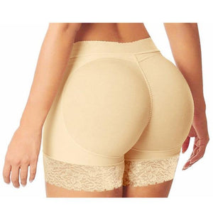 Women High Waist Lace Butt Lifter Body Shaper Tummy Control Panties Boyshort ASS Pad Shorts Hip Enhancer Shapewear - Medium Waist Beige / s / United States Find Epic Store