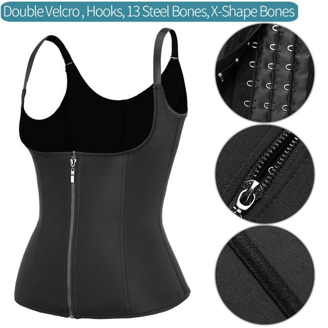 Body Shapes Neoprene Sauna Sweat Vest Waist Trainer Slimming Trimmer Fitness Corset Workout Thermo Modelling Strap Shapewear - Black / XXL / United States Find Epic Store