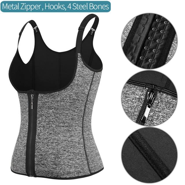 Body Shapes Neoprene Sauna Sweat Vest Waist Trainer Slimming Trimmer Fitness Corset Workout Thermo Modelling Strap Shapewear - Gray / M / United States Find Epic Store