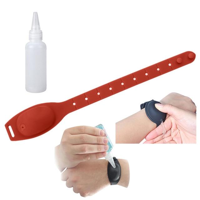 Hand Sanitizer Dispensing Portable Bracelet Wristband Hand Dispenser Easy to Clean Hands Portable - Hand Sanitizer Family A Red / United States Find Epic Store