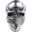 FDLK Retro Flag Stars and Stripes Mask Masked Skull Men's Epoxy Locomotive Punk Ring Classic Flag Ring Size 7-14 - 7 / Silver Find Epic Store