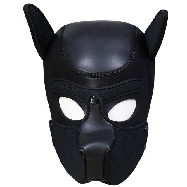 Leather Mask Head Harness Unisex Hood Mask for Women Sexy Cage Body Crop Gothic Punk Metal Rivet Hollow Out Cosplay Paryty Rave - PG0318 / One Size Find Epic Store