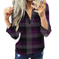 Women Casual Cotton Long Sleeve Plaid Shirt - Find Epic Store