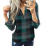 Women Casual Cotton Long Sleeve Plaid Shirt - Find Epic Store
