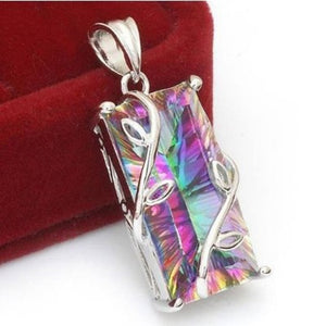 Rainbow Stone Tree Of Life Pendant - Find Epic Store