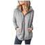 Fashion Women Solid Color Zipper - Gray / XXXL / United States Find Epic Store