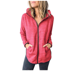 Fashion Women Solid Color Zipper - Red / XXXL / United States Find Epic Store