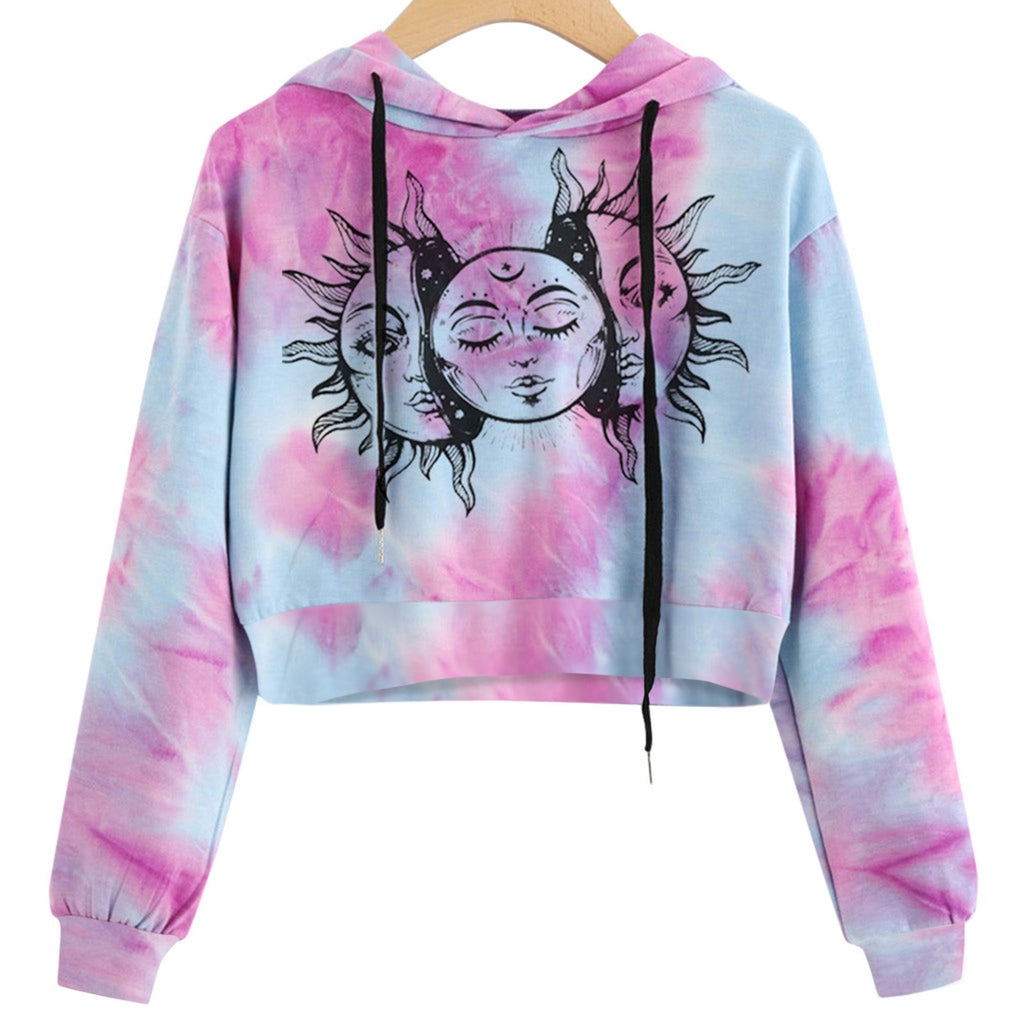 Long Sleeve Printed Tie-dye Sweatshirt - Find Epic Store