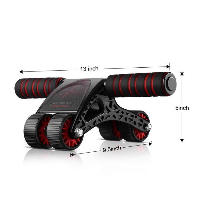4 Wheels Abdominal Roller for Muscle Exercise Equipment Home Indoor Office Fitness No Noise - Find Epic Store