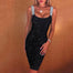 Sexy Sleeveless Glitter Shimmer Backless Sheath Dress - Black / XXXL / United States Find Epic Store