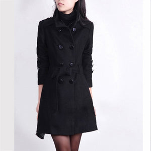 Women Fashion Long Sleeve Button Coat With Belt - Find Epic Store