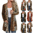 Casual Leopard Printed Cardigans Long Sleeve Cover Up With Pockets - Find Epic Store