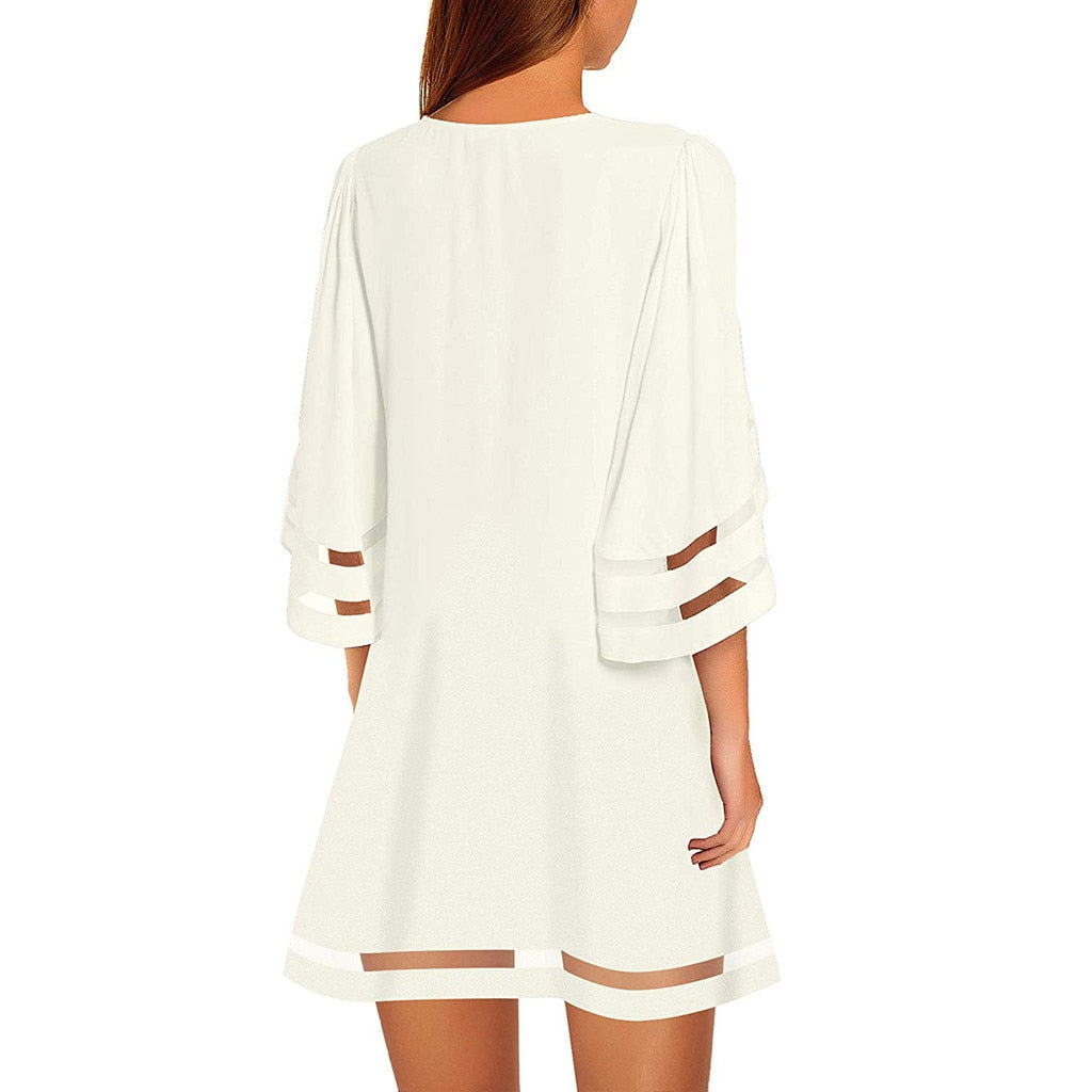 3/4 Bell Sleeve Loose Top Dress - Find Epic Store