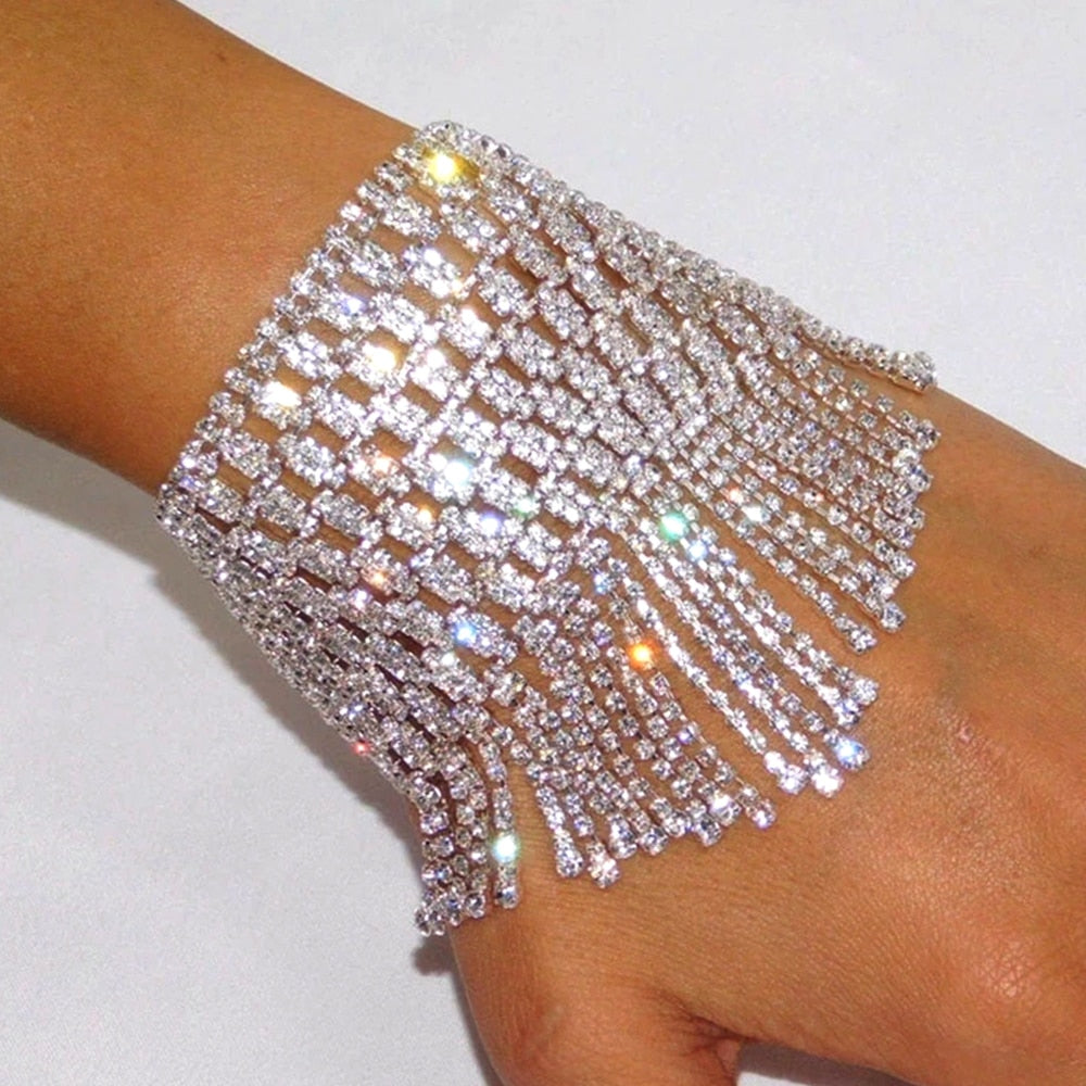 Fashion Long Tassel Crystal Ankle Bracelet - Find Epic Store