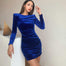 Women Small Crowd Style Plush Mid Waist O-neck Dress - Find Epic Store