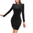 Women Small Crowd Style Plush Mid Waist O-neck Dress - Black / S / United States Find Epic Store